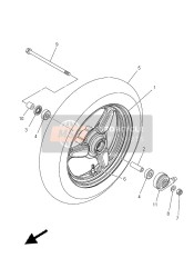 Roue avant pour roue coulée